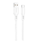 Qcharx Tokyo Cable USB-A a Tipo-C 3A 1 m Silicona Blanco