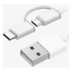Mi 2 in 1 USB Cable  - Micro USB to Type C (30cm) White Reacondicionado Grado A - Imagen 3
